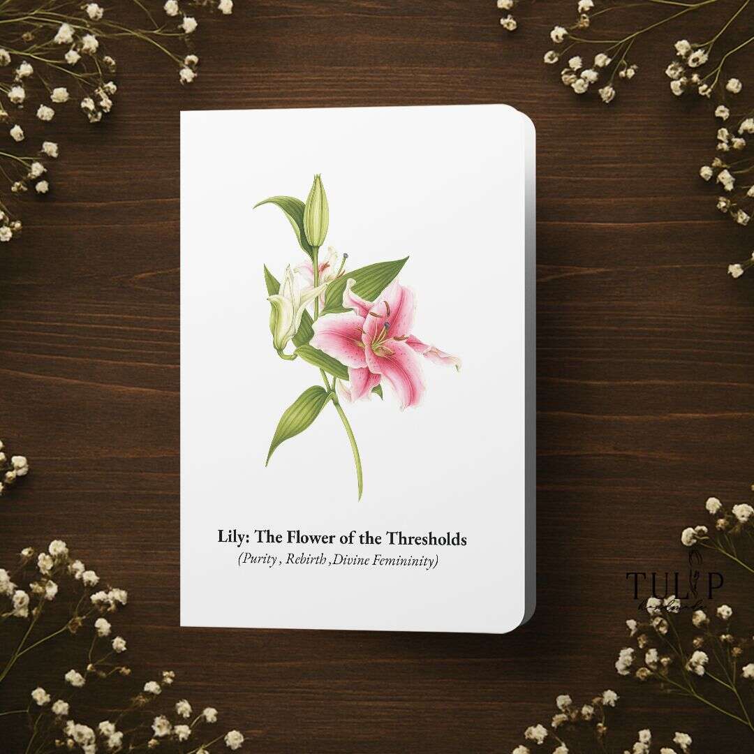 lily flower card Lily Card Tulip Handmade 350.00