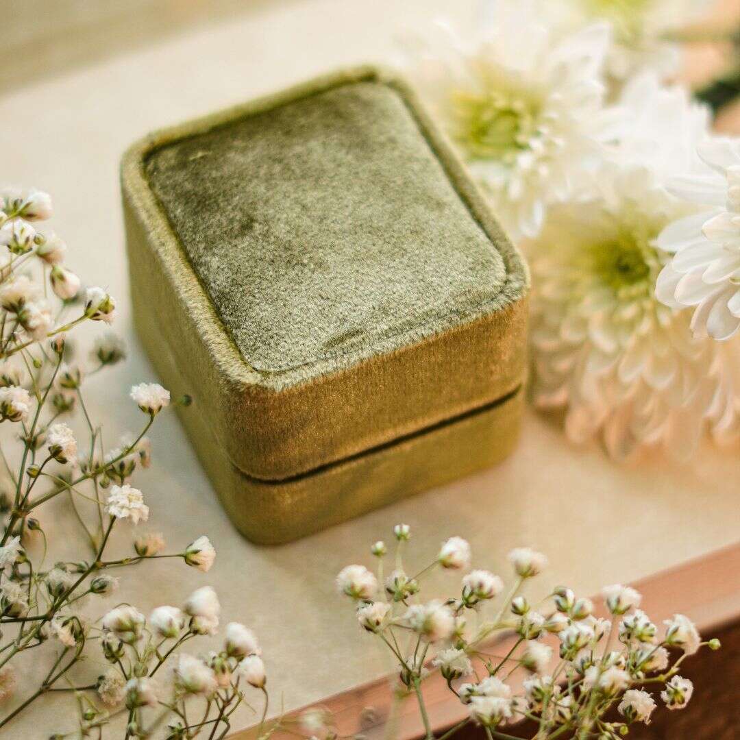 Luxury Velvet Box Tulip Handmade