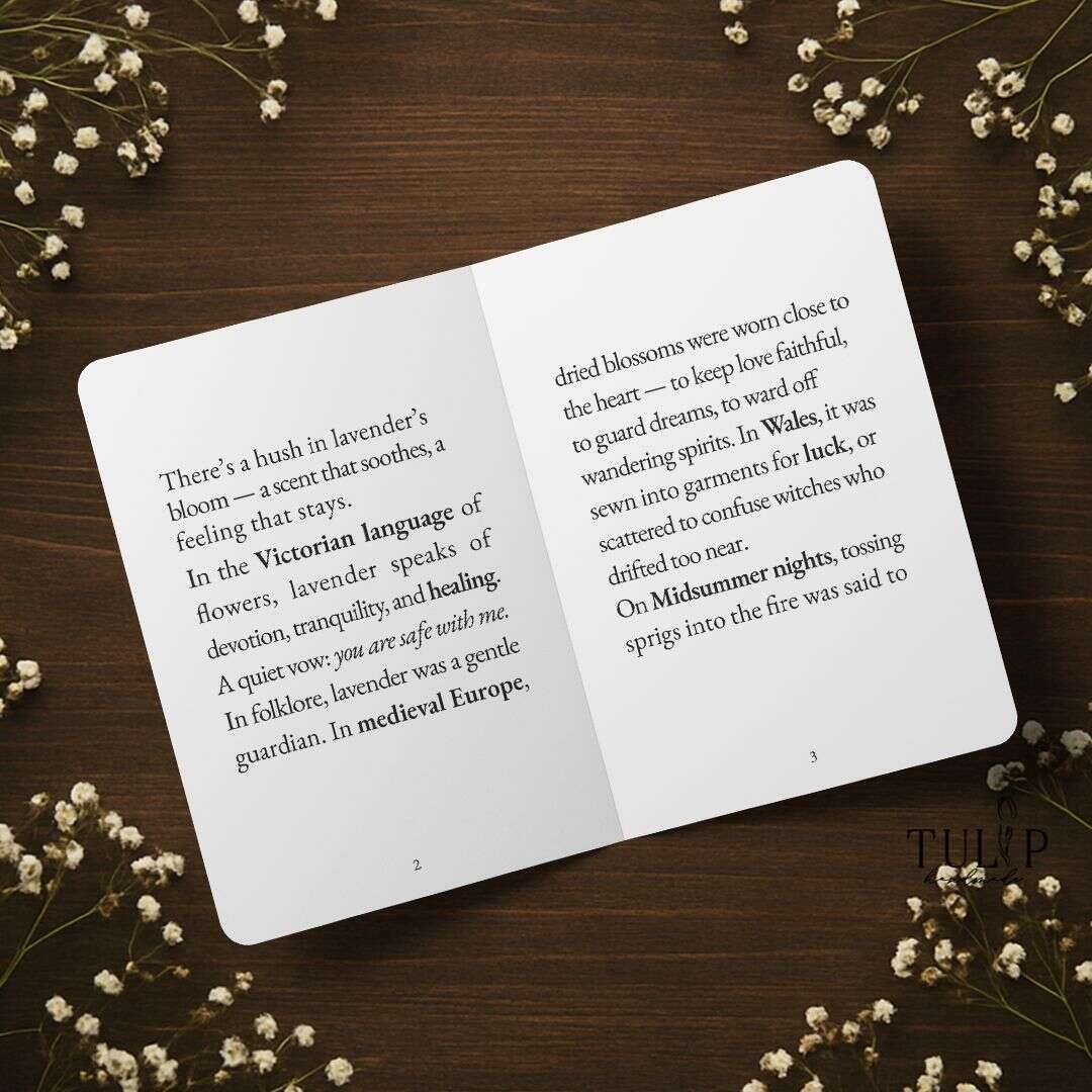 Lavender Card Tulip Handmade