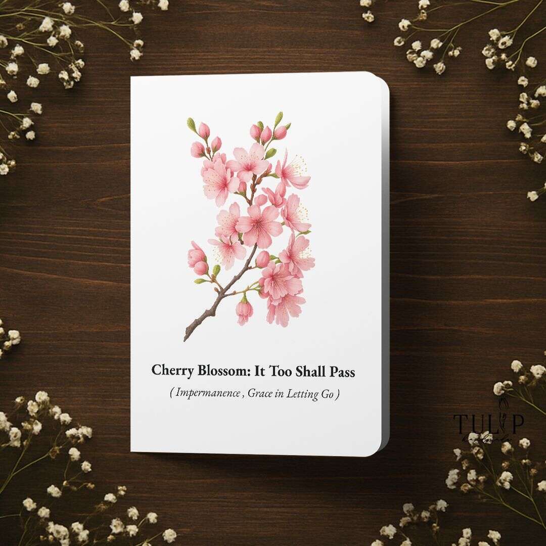 Cherry Blossom Card Tulip Handmade