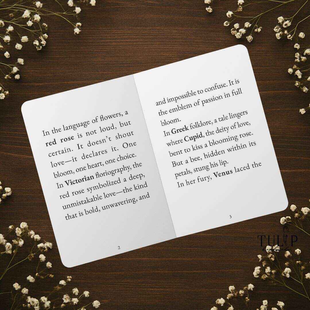 Red Rose Card Tulip Handmade