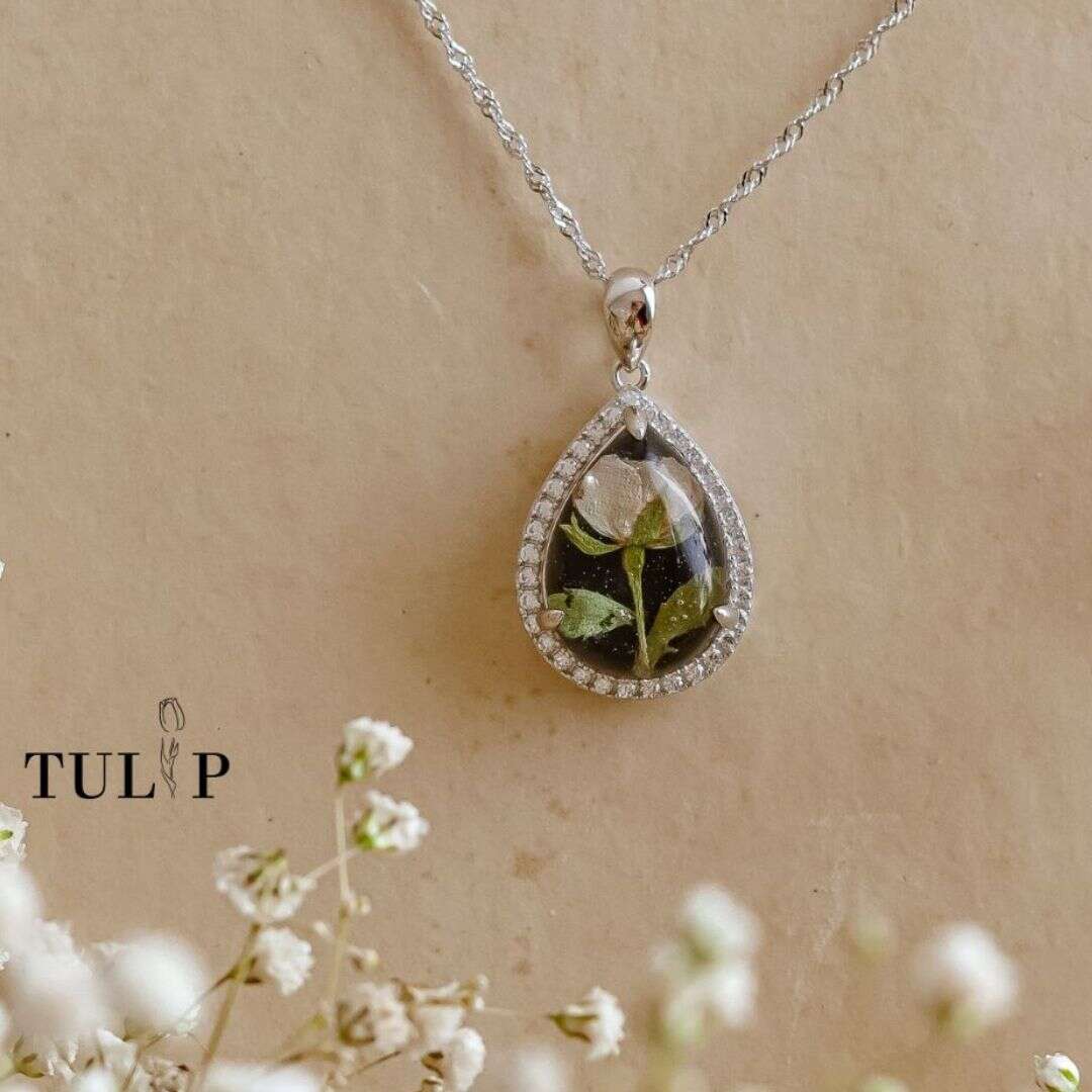 White Rose Tulip Handmade