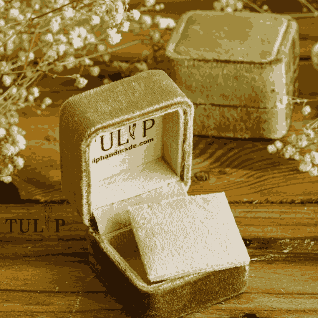 Luxury Velvet Box Tulip Handmade